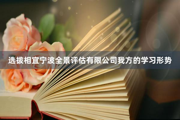 选拔相宜宁波全景评估有限公司我方的学习形势